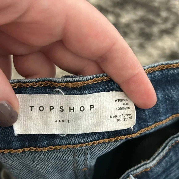Topshop Blue Jamie Jeans - Picture 5 of 6